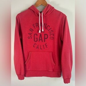 Gap San Francisco California Hoodie Mens S Unisex Faded Modern Red Sweater 2016